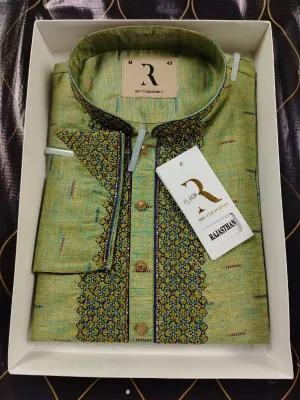 ইন্ডিয়ান সুতি কারচুপি পাঞ্জাবী 